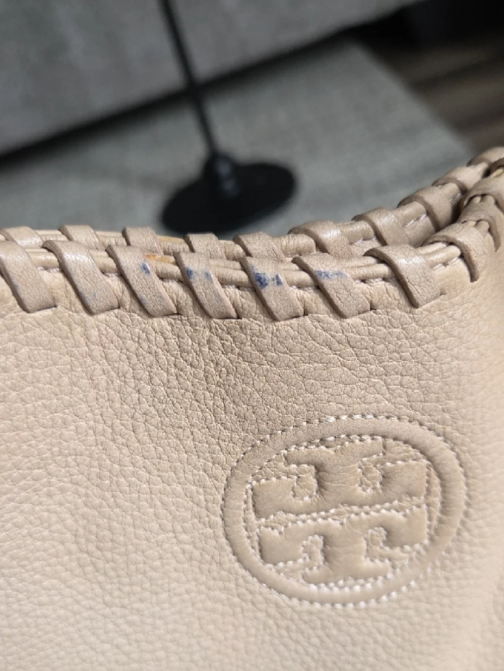 Tory Burch Marion Slouchy Leather Chain Tote Bag Neutral Beige